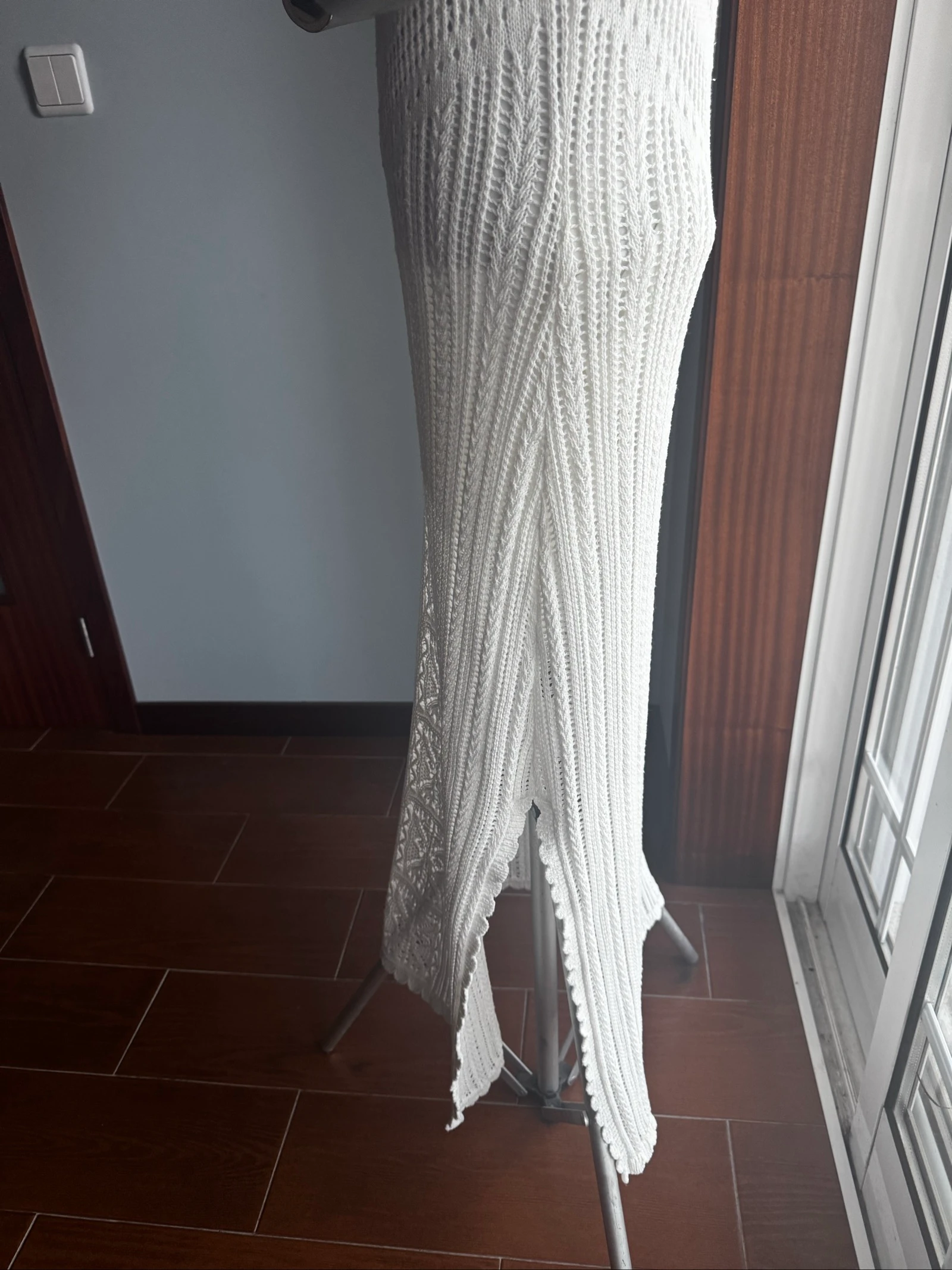 Vestido blanco de punto Springfield L – 100% Algodón – Usado 1 vez – photo 5